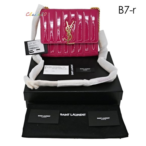 Vicky Patent Matelassé Leather Wallet on Chain - Picture 5 of 10